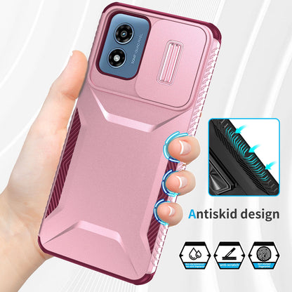 Motorola Moto G Play 4G 2024 Phone Case with Sliding Camshield | Military-Grade TPU & PC Protective Anti-Scratch Anti-Skid Cover, Durable Shockproof Design