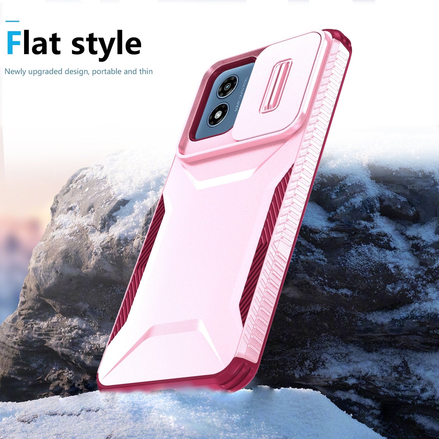 Motorola Moto G Play 4G 2024 Phone Case with Sliding Camshield | Military-Grade TPU & PC Protective Anti-Scratch Anti-Skid Cover, Durable Shockproof Design