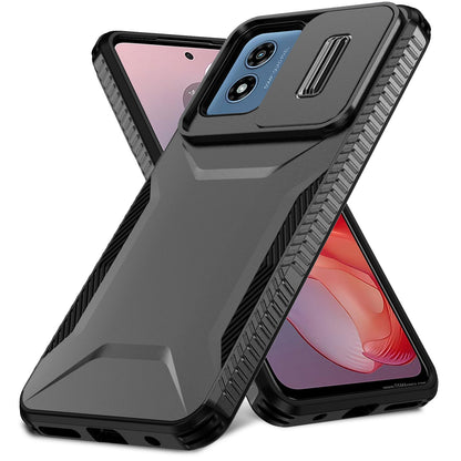 Motorola Moto G Play 4G 2024 Phone Case with Sliding Camshield | Military-Grade TPU & PC Protective Anti-Scratch Anti-Skid Cover, Durable Shockproof Design