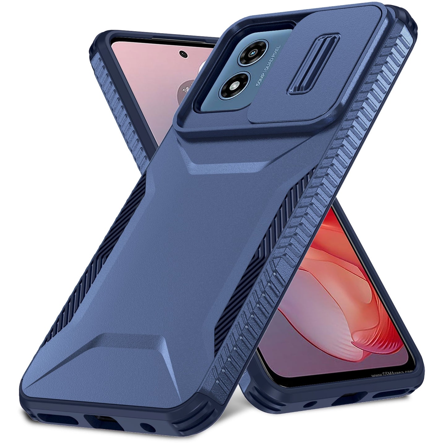 Motorola Moto G Play 4G 2024 Phone Case with Sliding Camshield | Military-Grade TPU & PC Protective Anti-Scratch Anti-Skid Cover, Durable Shockproof Design