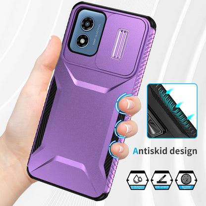 Motorola Moto G Play 4G 2024 Phone Case with Sliding Camshield | Military-Grade TPU & PC Protective Anti-Scratch Anti-Skid Cover, Durable Shockproof Design