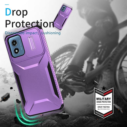 Motorola Moto G Play 4G 2024 Phone Case with Sliding Camshield | Military-Grade TPU & PC Protective Anti-Scratch Anti-Skid Cover, Durable Shockproof Design
