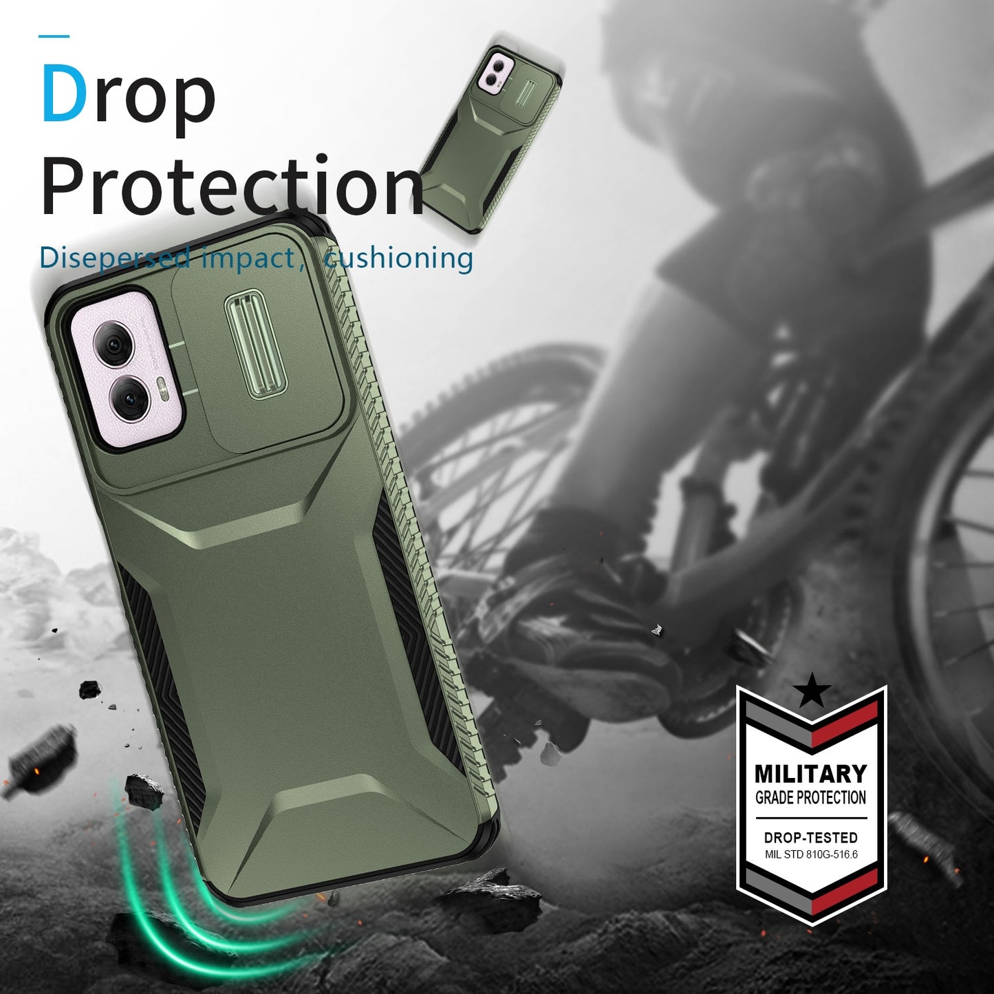 Motorola Moto G Power 5G 2024 Phone Case with Sliding Camshield | Military-Grade TPU & PC Protective Anti-Scratch Anti-Skid Cover, Durable Shockproof Design