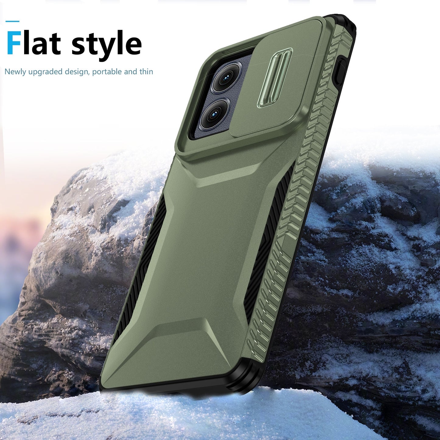 Motorola Edge 5G 2024 Phone Case with Sliding Camshield | Military-Grade TPU & PC Protective Anti-Scratch Anti-Skid Cover, Durable Shockproof Design