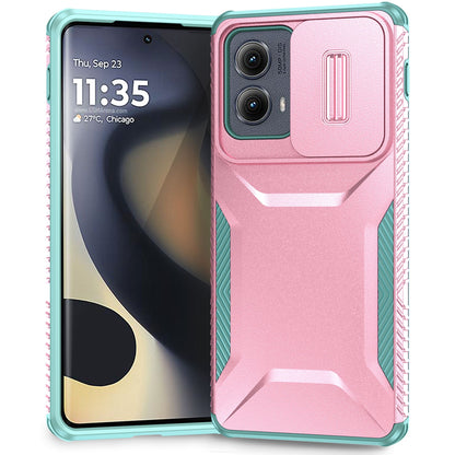 Motorola Edge 5G 2024 Phone Case with Sliding Camshield | Military-Grade TPU & PC Protective Anti-Scratch Anti-Skid Cover, Durable Shockproof Design