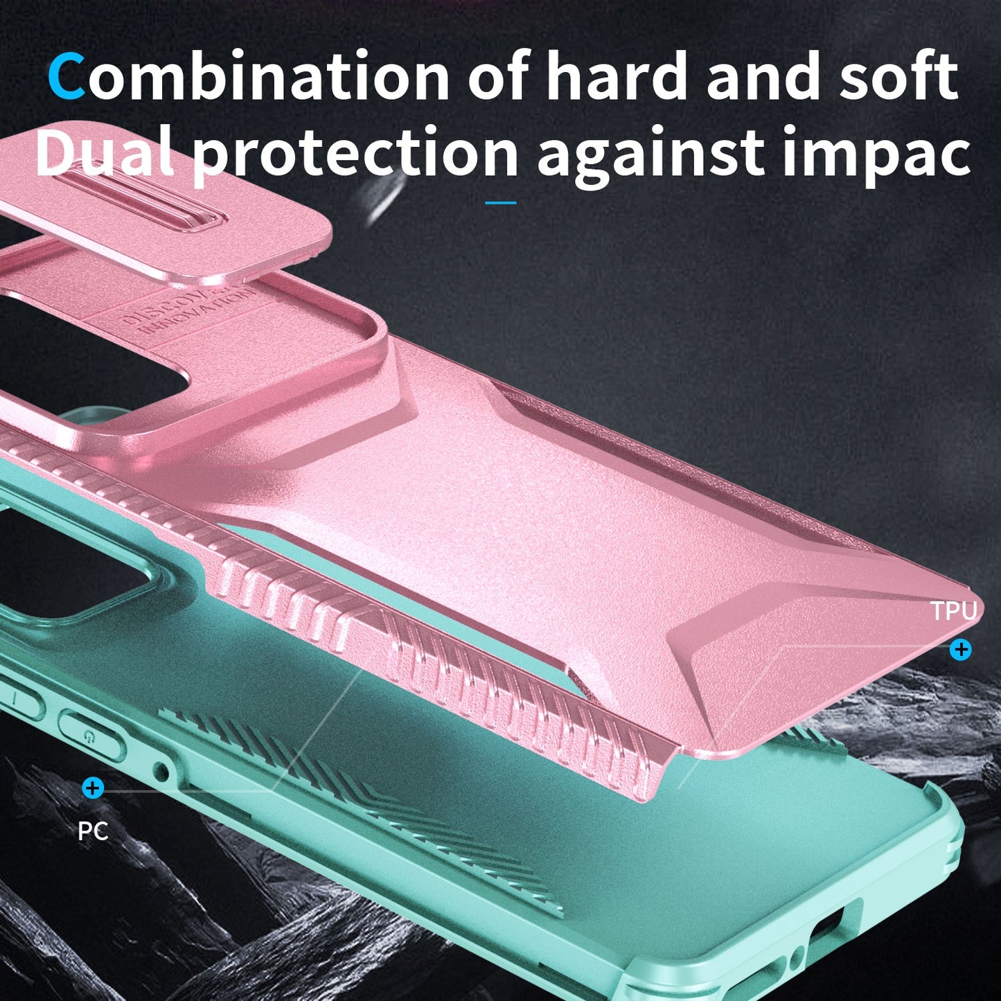 Motorola Edge 5G 2024 Phone Case with Sliding Camshield | Military-Grade TPU & PC Protective Anti-Scratch Anti-Skid Cover, Durable Shockproof Design