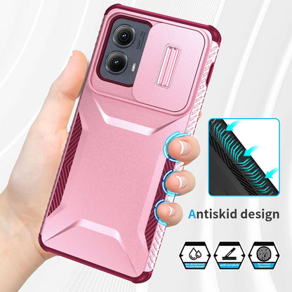 Motorola Edge 5G 2024 Phone Case with Sliding Camshield | Military-Grade TPU & PC Protective Anti-Scratch Anti-Skid Cover, Durable Shockproof Design