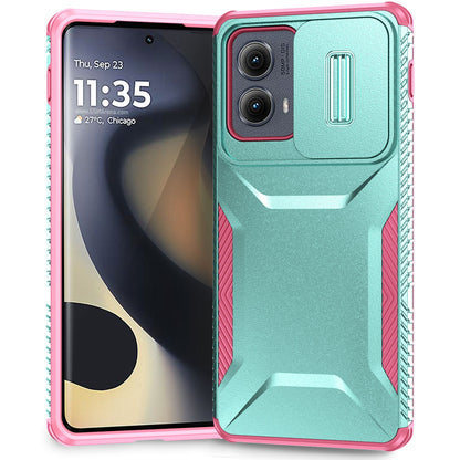 Motorola Edge 5G 2024 Phone Case with Sliding Camshield | Military-Grade TPU & PC Protective Anti-Scratch Anti-Skid Cover, Durable Shockproof Design