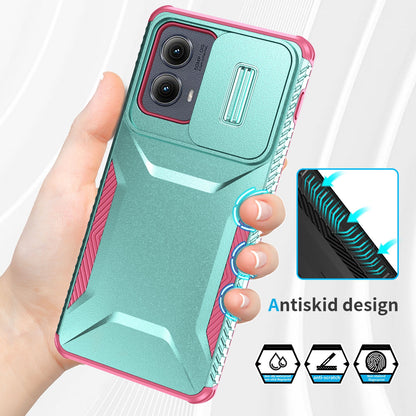 Motorola Edge 5G 2024 Phone Case with Sliding Camshield | Military-Grade TPU & PC Protective Anti-Scratch Anti-Skid Cover, Durable Shockproof Design