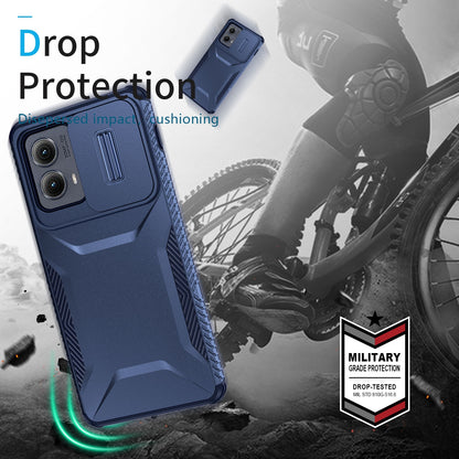 Motorola Edge 5G 2024 Phone Case with Sliding Camshield | Military-Grade TPU & PC Protective Anti-Scratch Anti-Skid Cover, Durable Shockproof Design