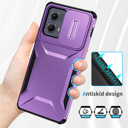 Motorola Edge 5G 2024 Phone Case with Sliding Camshield | Military-Grade TPU & PC Protective Anti-Scratch Anti-Skid Cover, Durable Shockproof Design