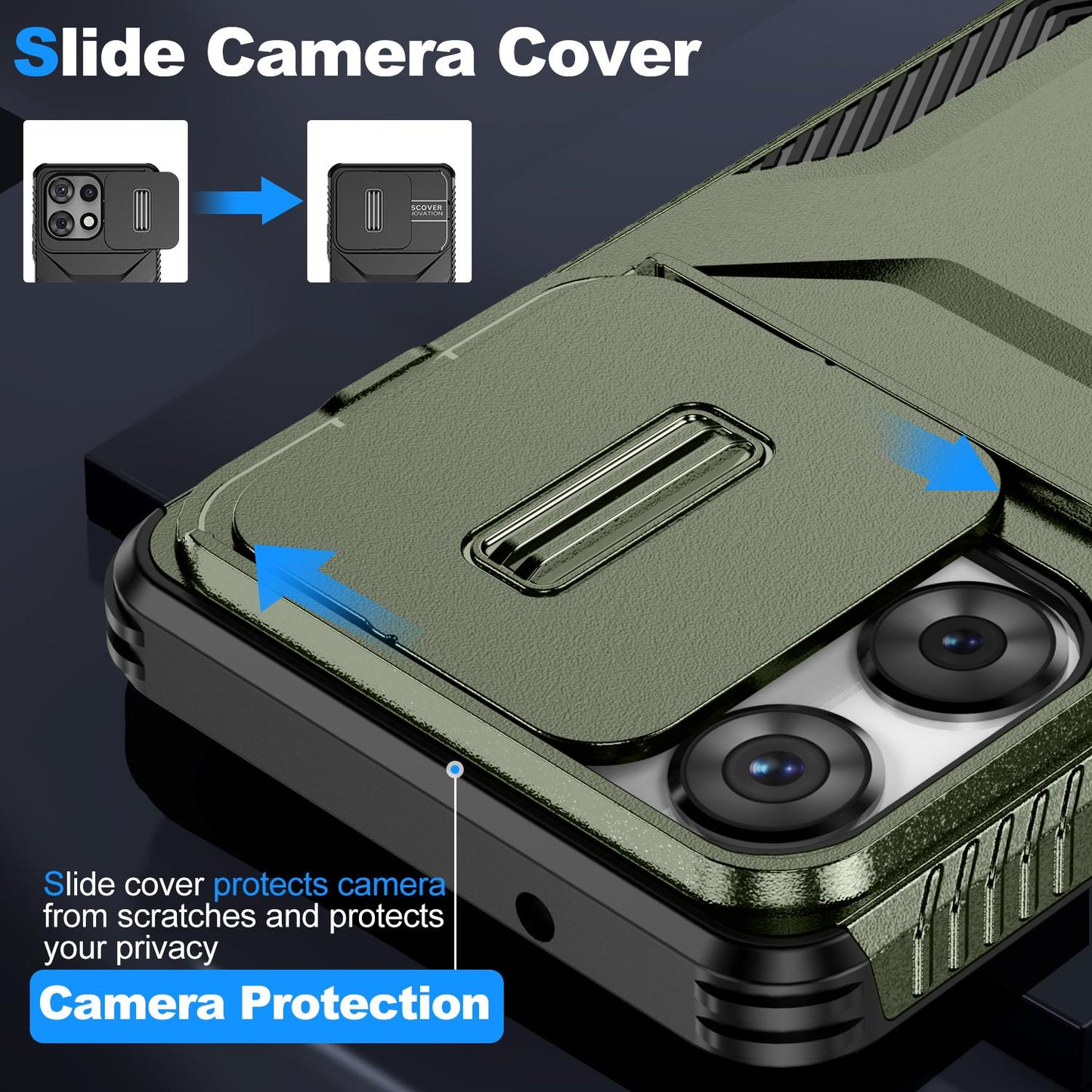 Motorola Moto G Play 5G 2025 Phone Case with Sliding Camshield | Military-Grade TPU & PC Protective Anti-Scratch Anti-Skid Cover, Durable Shockproof Design