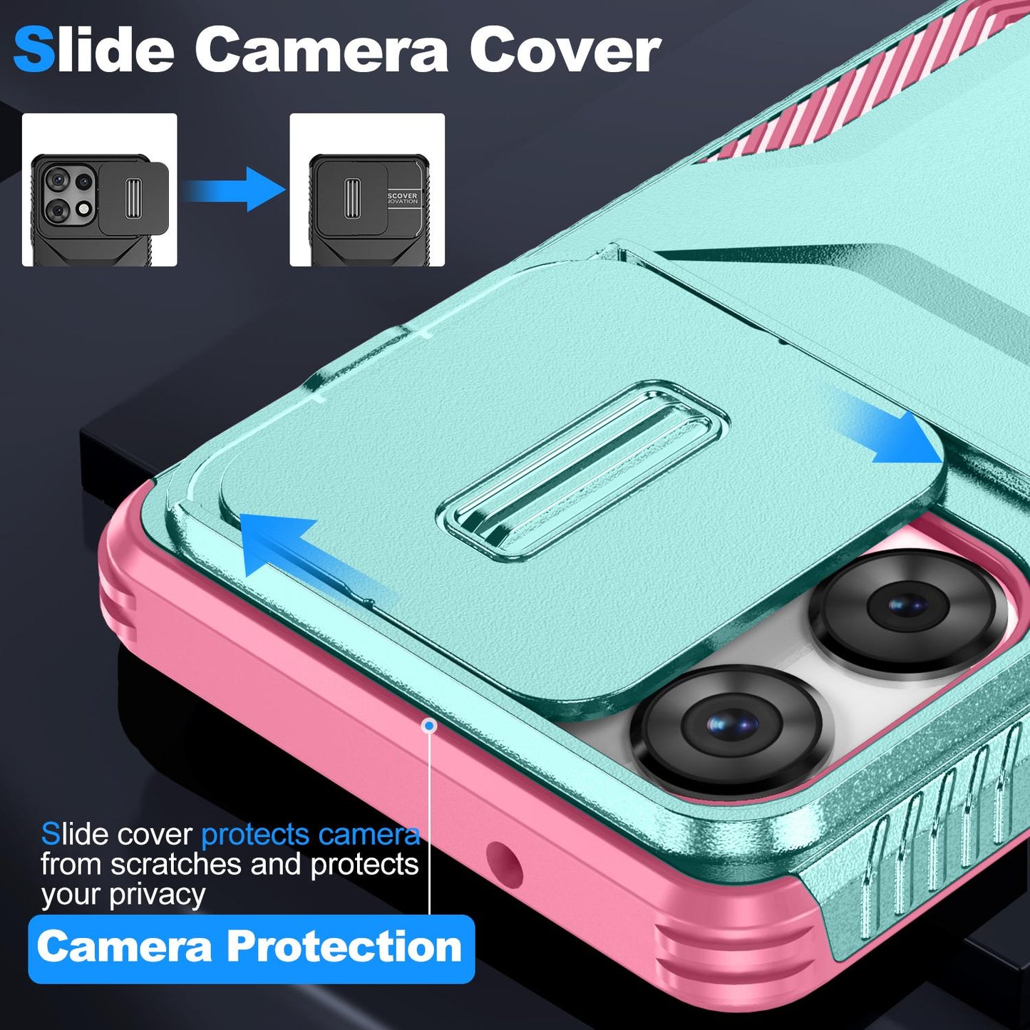 Motorola Moto G Play 5G 2025 Phone Case with Sliding Camshield | Military-Grade TPU & PC Protective Anti-Scratch Anti-Skid Cover, Durable Shockproof Design