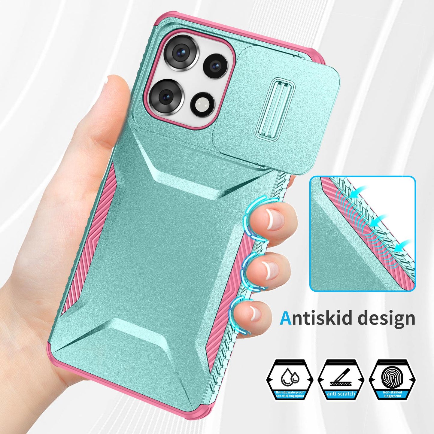 Motorola Moto G Play 5G 2025 Phone Case with Sliding Camshield | Military-Grade TPU & PC Protective Anti-Scratch Anti-Skid Cover, Durable Shockproof Design