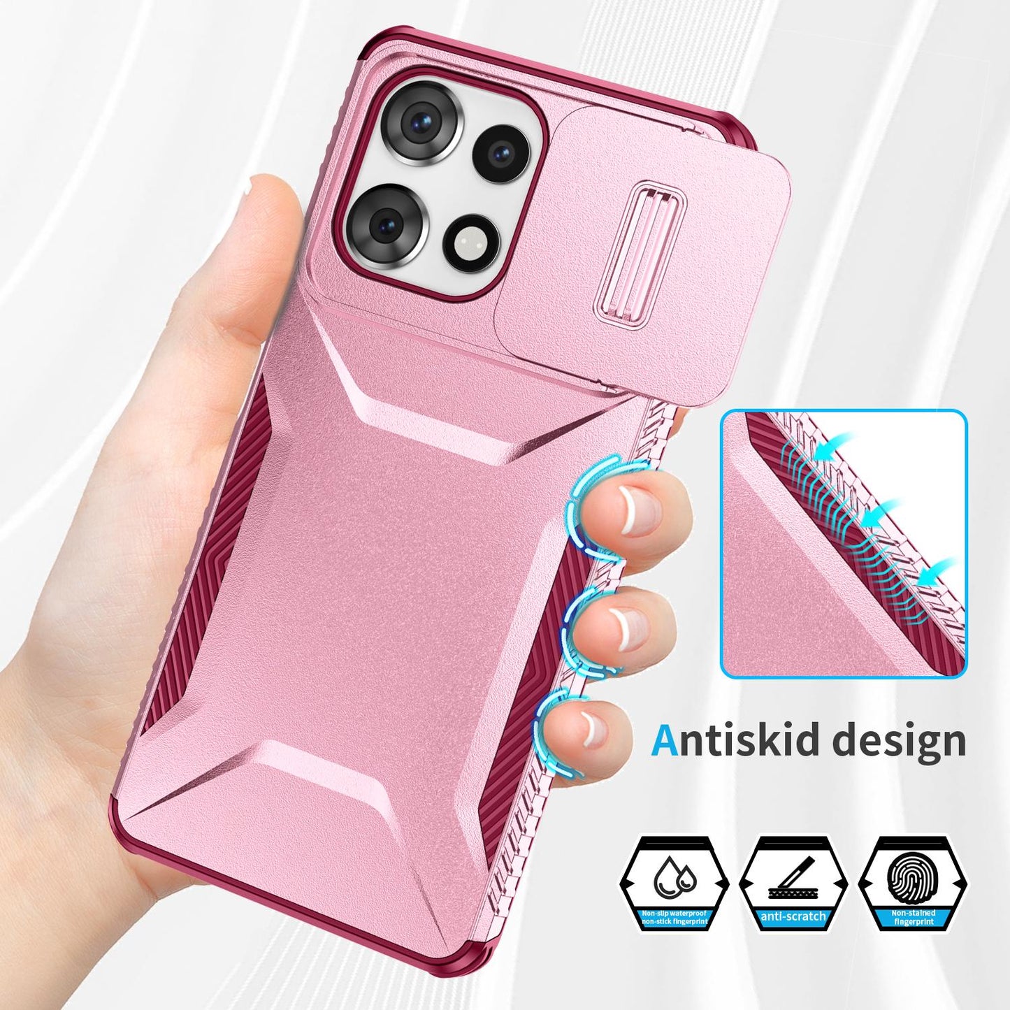 Motorola Moto G Play 5G 2025 Phone Case with Sliding Camshield | Military-Grade TPU & PC Protective Anti-Scratch Anti-Skid Cover, Durable Shockproof Design