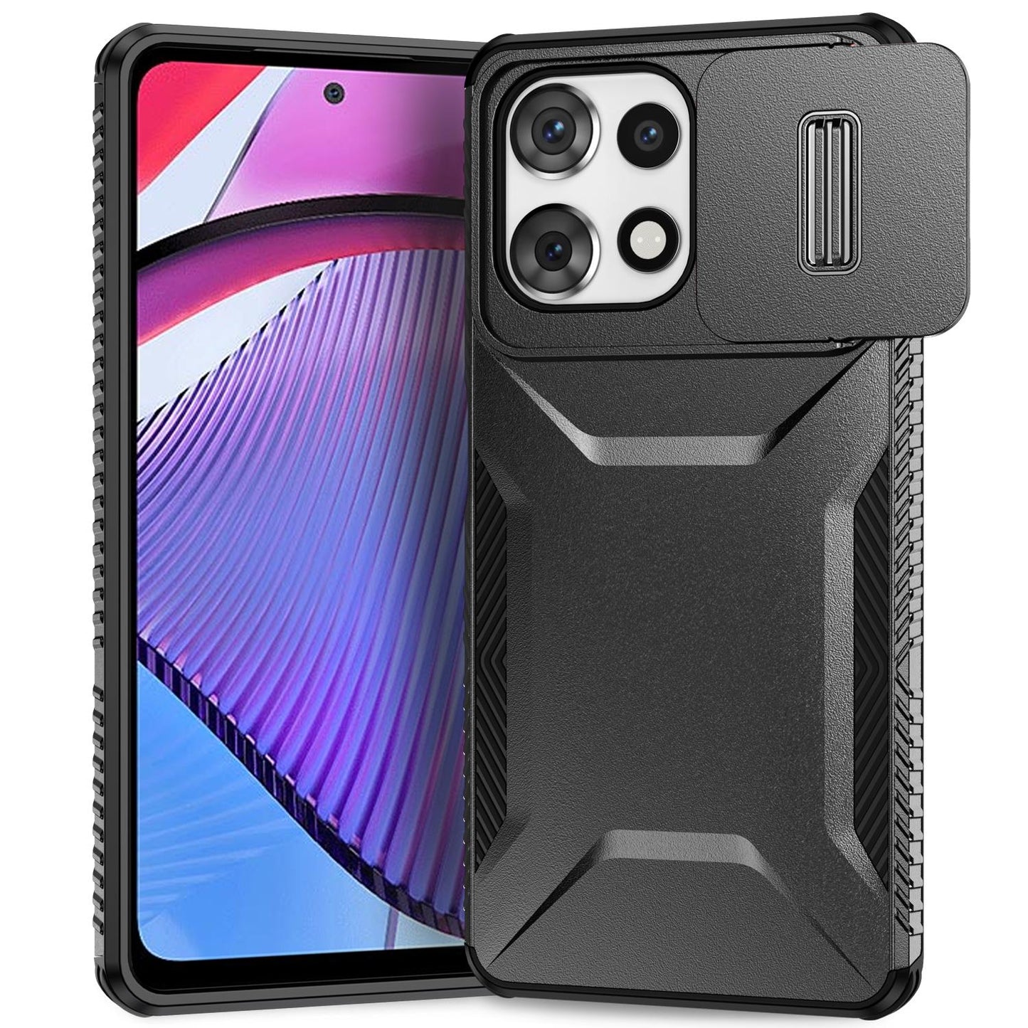 Motorola Moto G Play 5G 2025 Phone Case with Sliding Camshield | Military-Grade TPU & PC Protective Anti-Scratch Anti-Skid Cover, Durable Shockproof Design