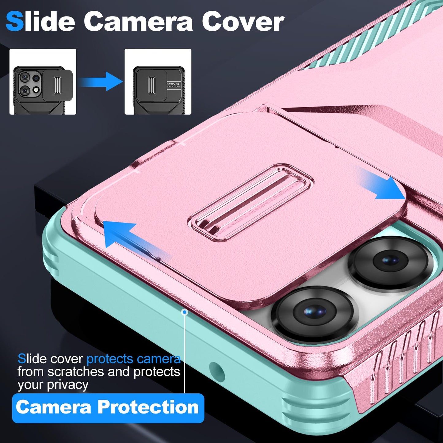 Motorola Moto G Play 5G 2025 Phone Case with Sliding Camshield | Military-Grade TPU & PC Protective Anti-Scratch Anti-Skid Cover, Durable Shockproof Design