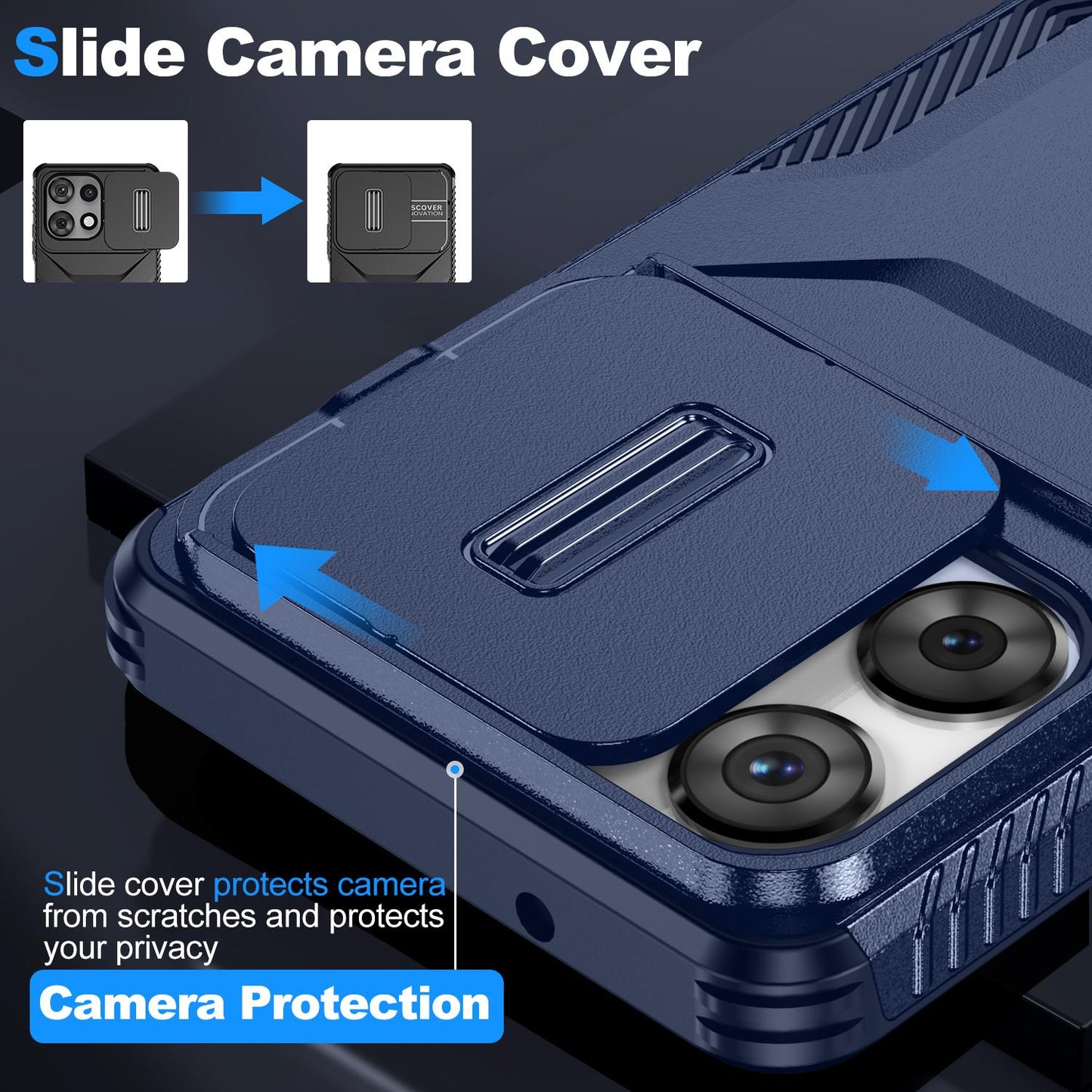 Motorola Moto G Play 5G 2025 Phone Case with Sliding Camshield | Military-Grade TPU & PC Protective Anti-Scratch Anti-Skid Cover, Durable Shockproof Design