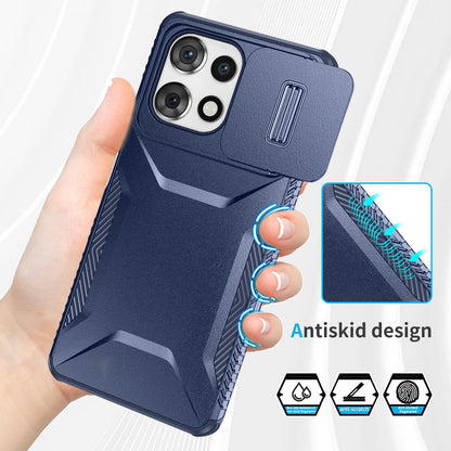 Motorola Moto G Play 5G 2025 Phone Case with Sliding Camshield | Military-Grade TPU & PC Protective Anti-Scratch Anti-Skid Cover, Durable Shockproof Design