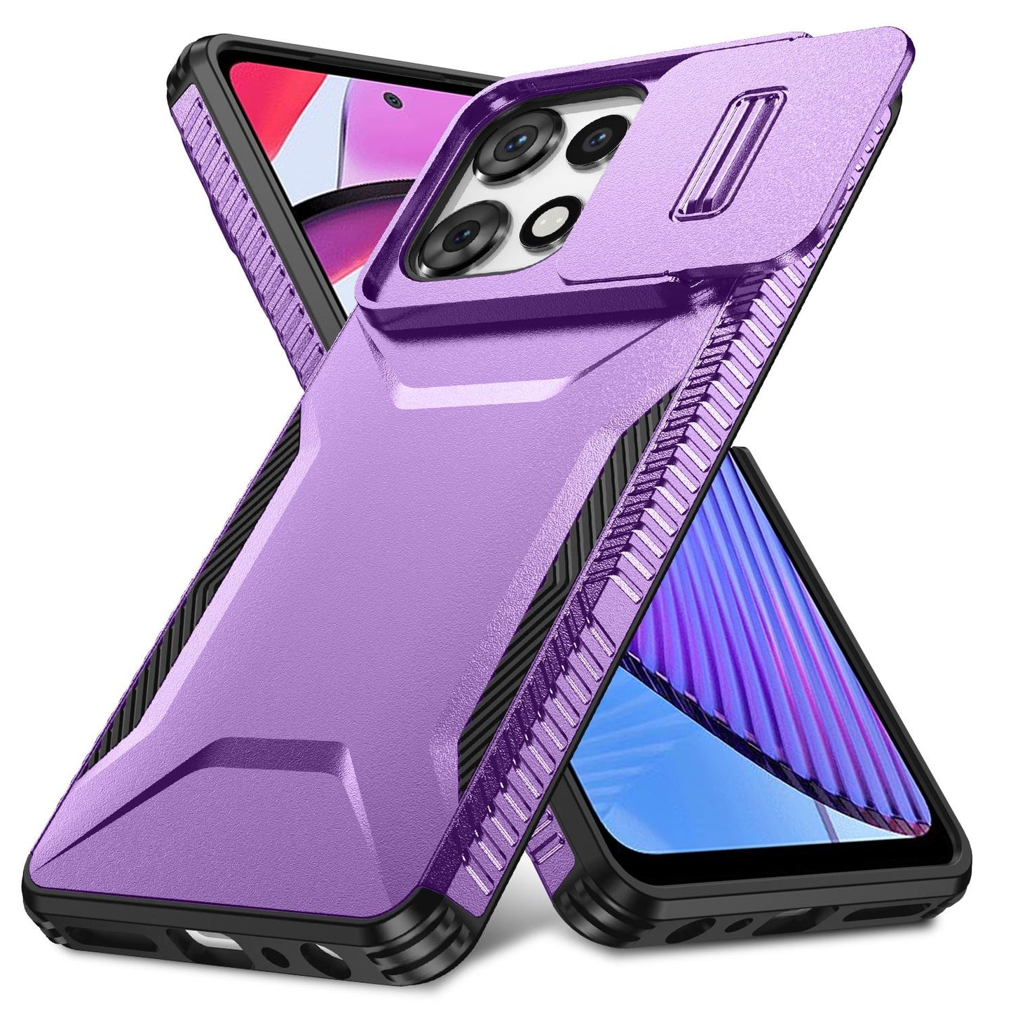 Motorola Moto G Play 5G 2025 Phone Case with Sliding Camshield | Military-Grade TPU & PC Protective Anti-Scratch Anti-Skid Cover, Durable Shockproof Design