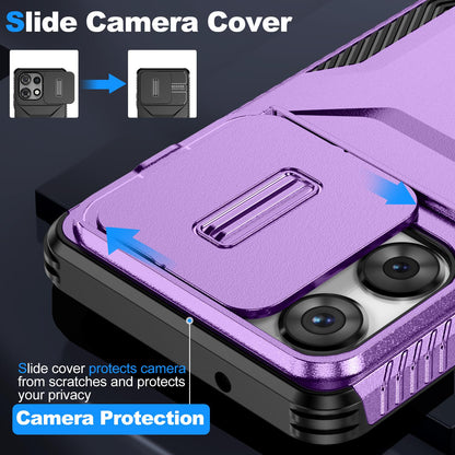Motorola Moto G Play 5G 2025 Phone Case with Sliding Camshield | Military-Grade TPU & PC Protective Anti-Scratch Anti-Skid Cover, Durable Shockproof Design