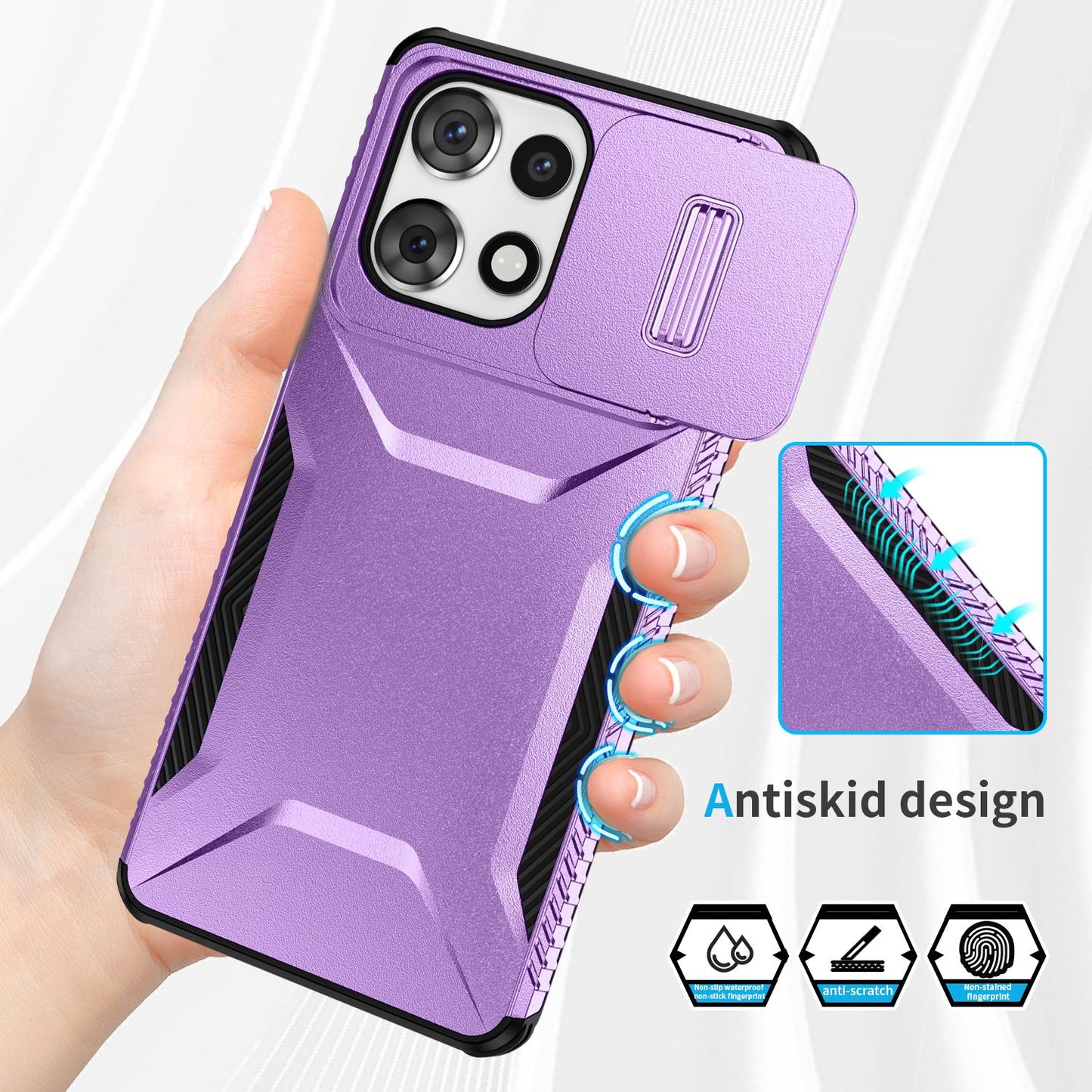 Motorola Moto G Play 5G 2025 Phone Case with Sliding Camshield | Military-Grade TPU & PC Protective Anti-Scratch Anti-Skid Cover, Durable Shockproof Design