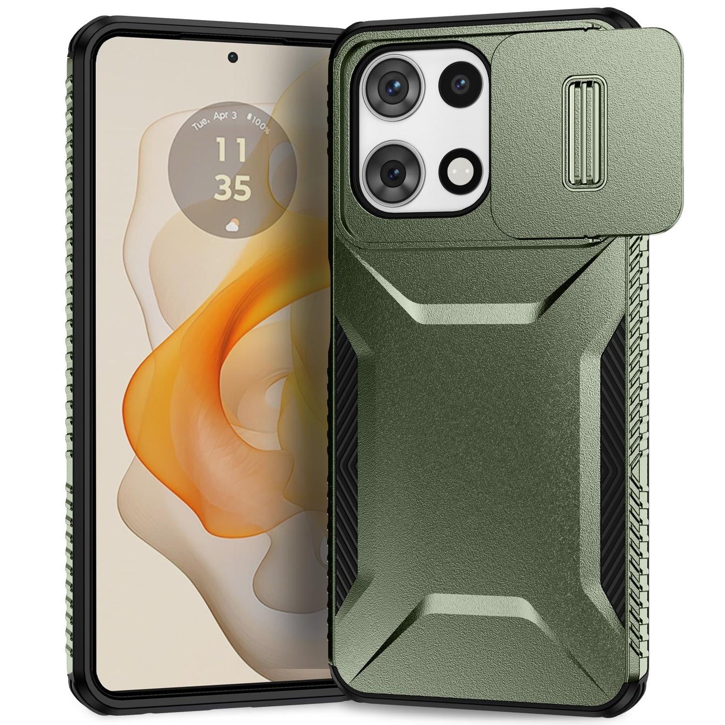 Motorola Moto G 5G 2025 Phone Case with Sliding Camshield | Military-Grade TPU & PC Protective Anti-Scratch Anti-Skid Cover, Durable Shockproof Design