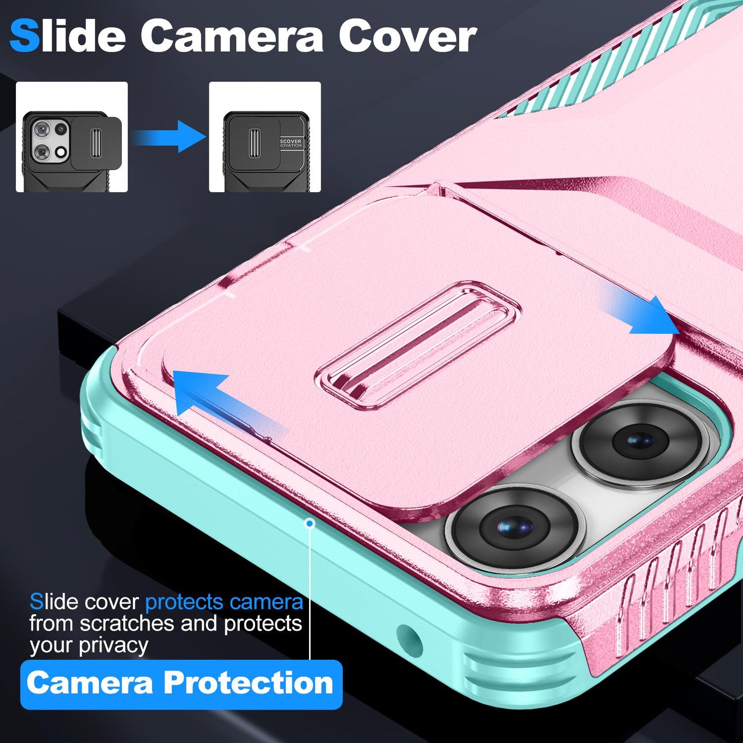 Motorola Moto G 5G 2025 Phone Case with Sliding Camshield | Military-Grade TPU & PC Protective Anti-Scratch Anti-Skid Cover, Durable Shockproof Design