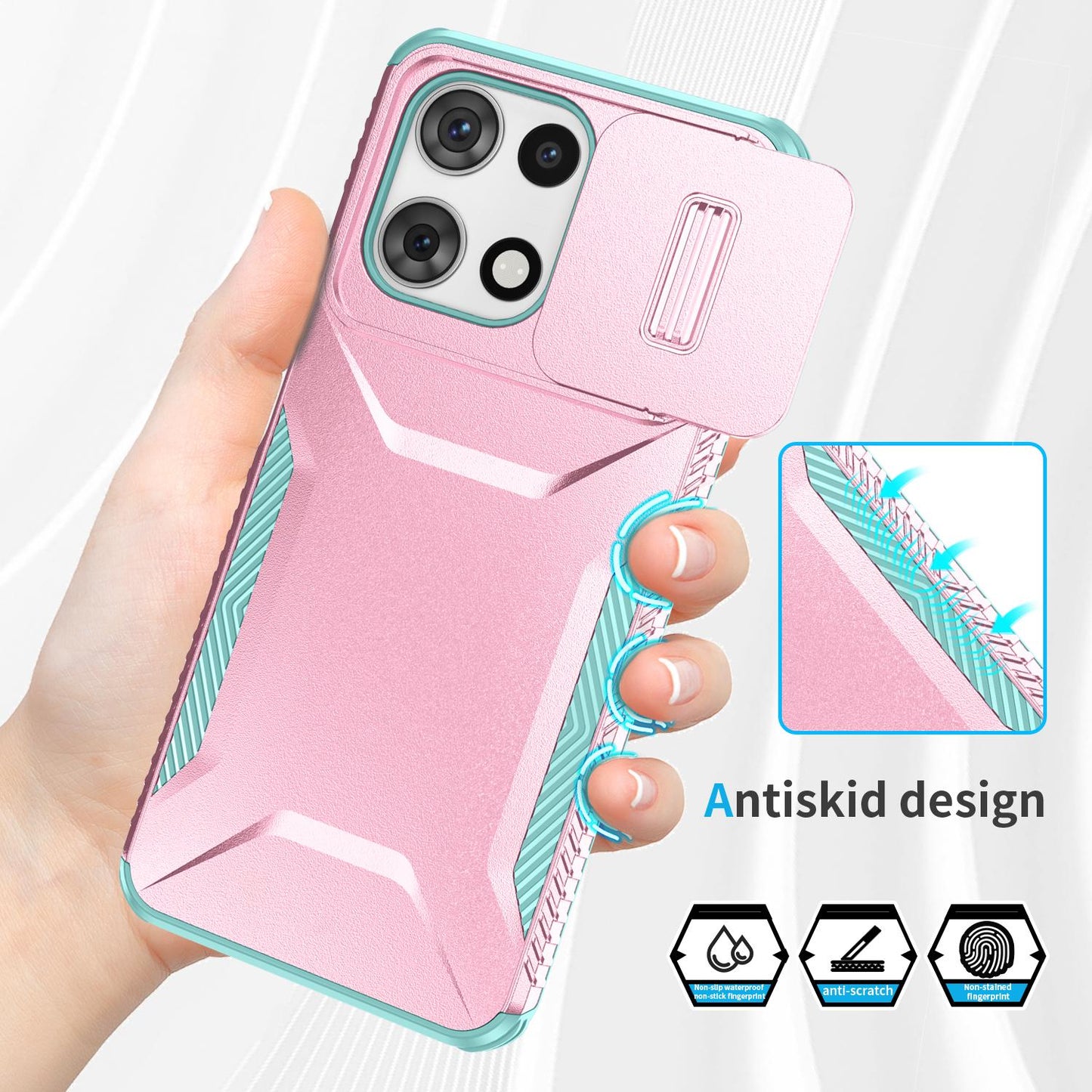 Motorola Moto G 5G 2025 Phone Case with Sliding Camshield | Military-Grade TPU & PC Protective Anti-Scratch Anti-Skid Cover, Durable Shockproof Design