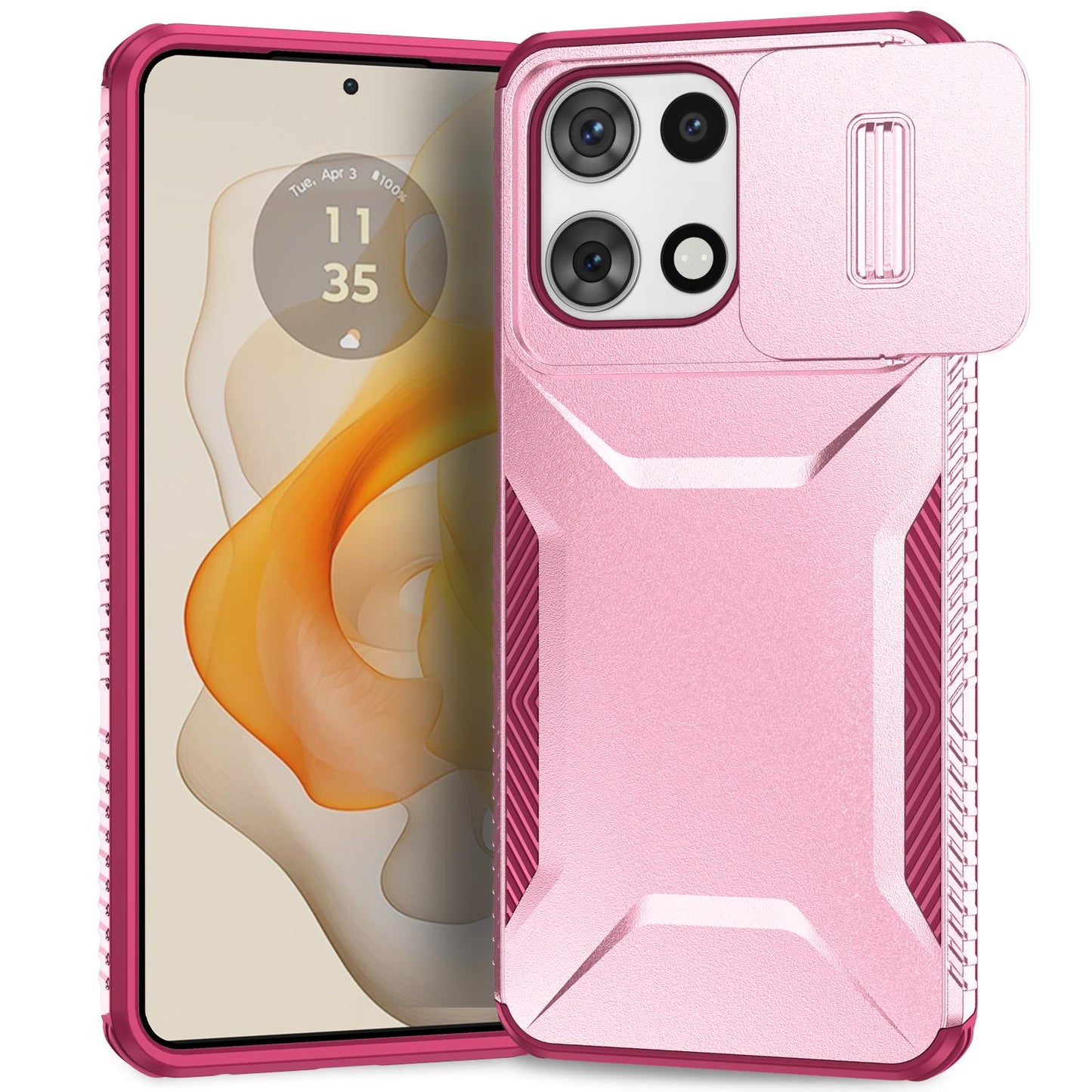 Motorola Moto G 5G 2025 Phone Case with Sliding Camshield | Military-Grade TPU & PC Protective Anti-Scratch Anti-Skid Cover, Durable Shockproof Design