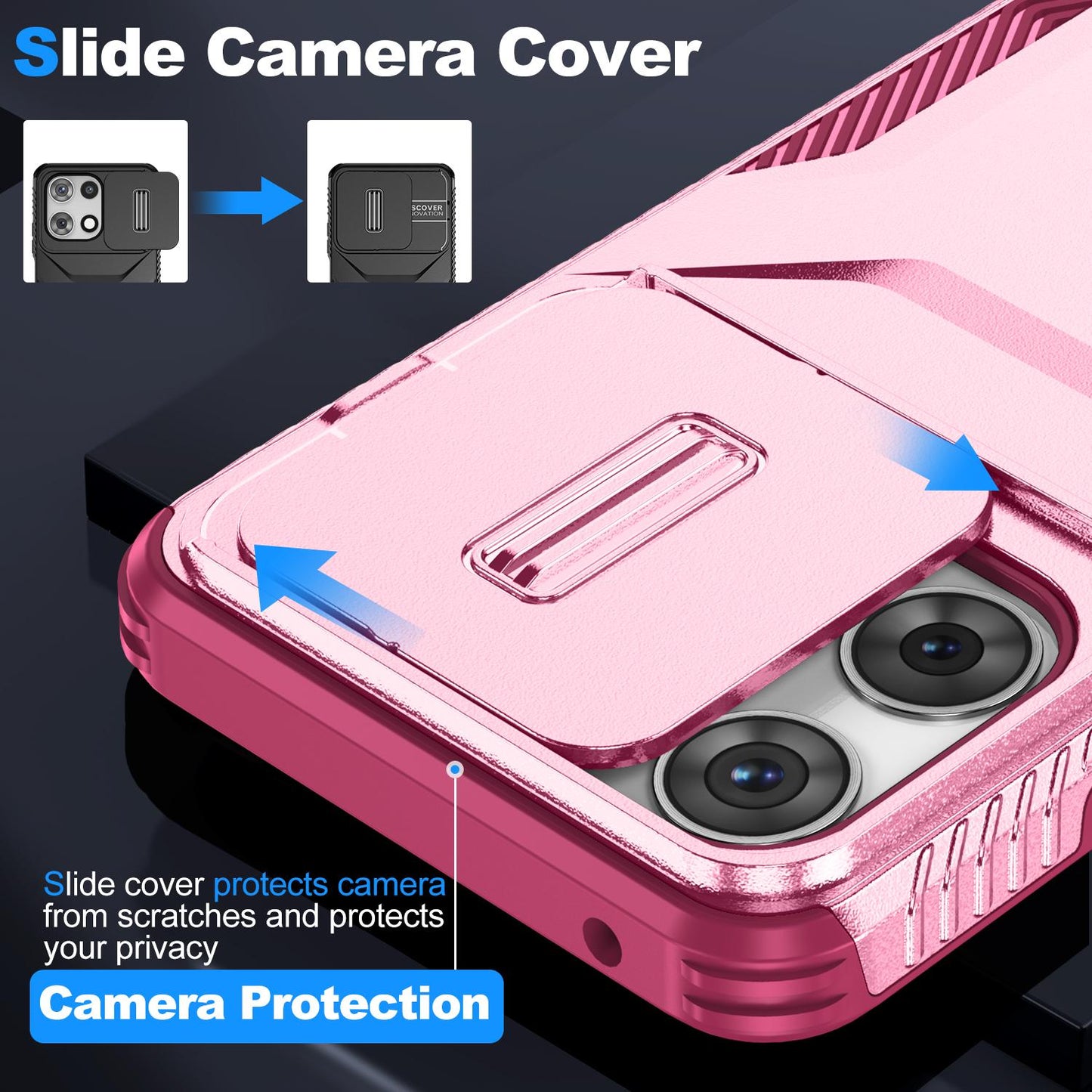 Motorola Moto G 5G 2025 Phone Case with Sliding Camshield | Military-Grade TPU & PC Protective Anti-Scratch Anti-Skid Cover, Durable Shockproof Design