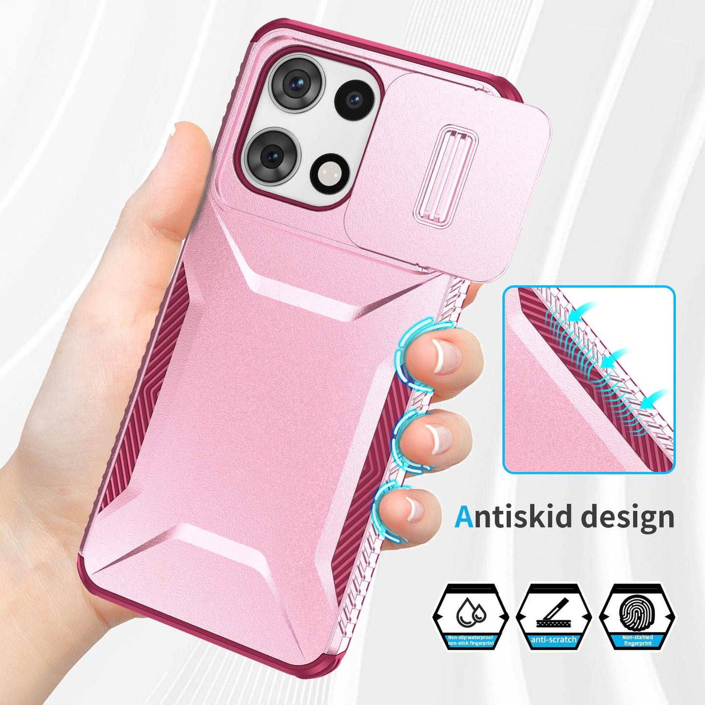 Motorola Moto G 5G 2025 Phone Case with Sliding Camshield | Military-Grade TPU & PC Protective Anti-Scratch Anti-Skid Cover, Durable Shockproof Design