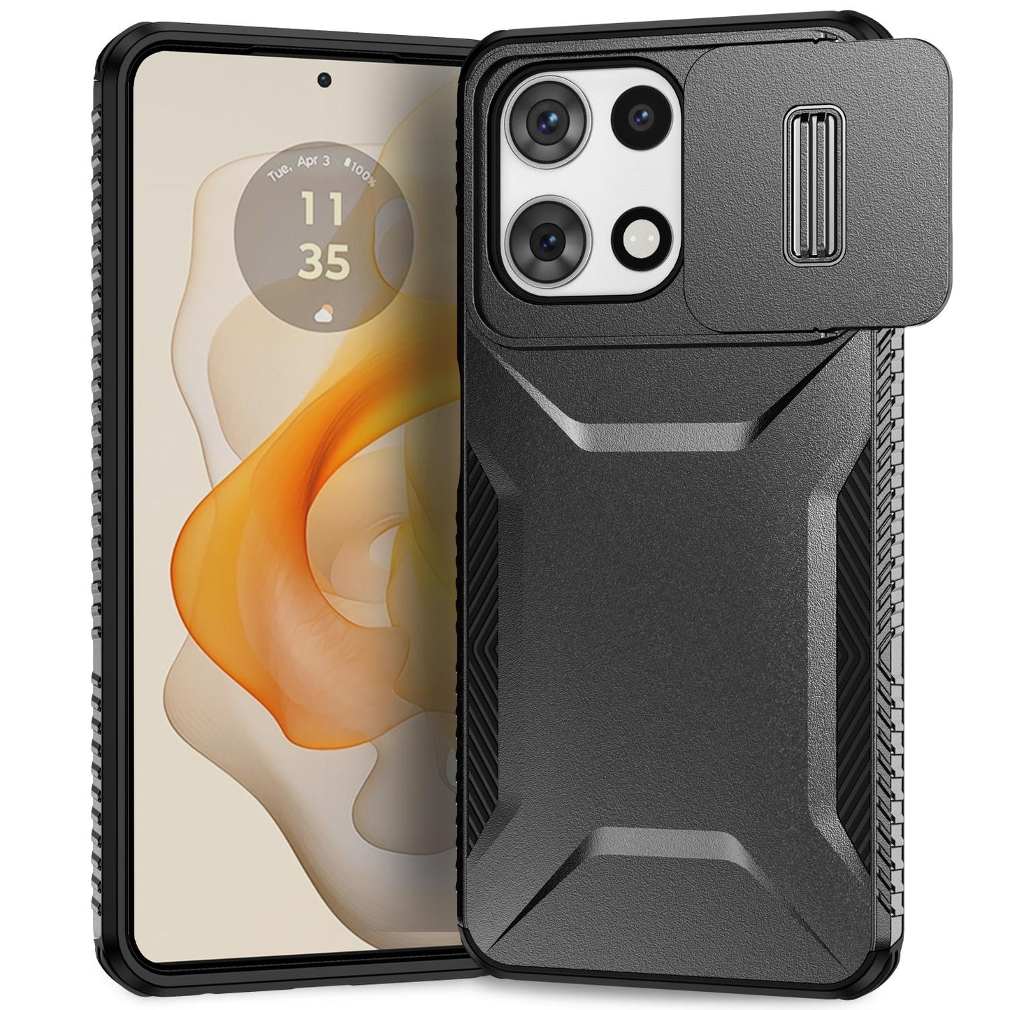Motorola Moto G 5G 2025 Phone Case with Sliding Camshield | Military-Grade TPU & PC Protective Anti-Scratch Anti-Skid Cover, Durable Shockproof Design