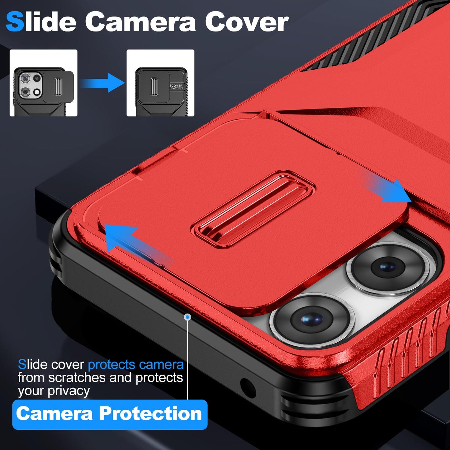 Motorola Moto G 5G 2025 Phone Case with Sliding Camshield | Military-Grade TPU & PC Protective Anti-Scratch Anti-Skid Cover, Durable Shockproof Design