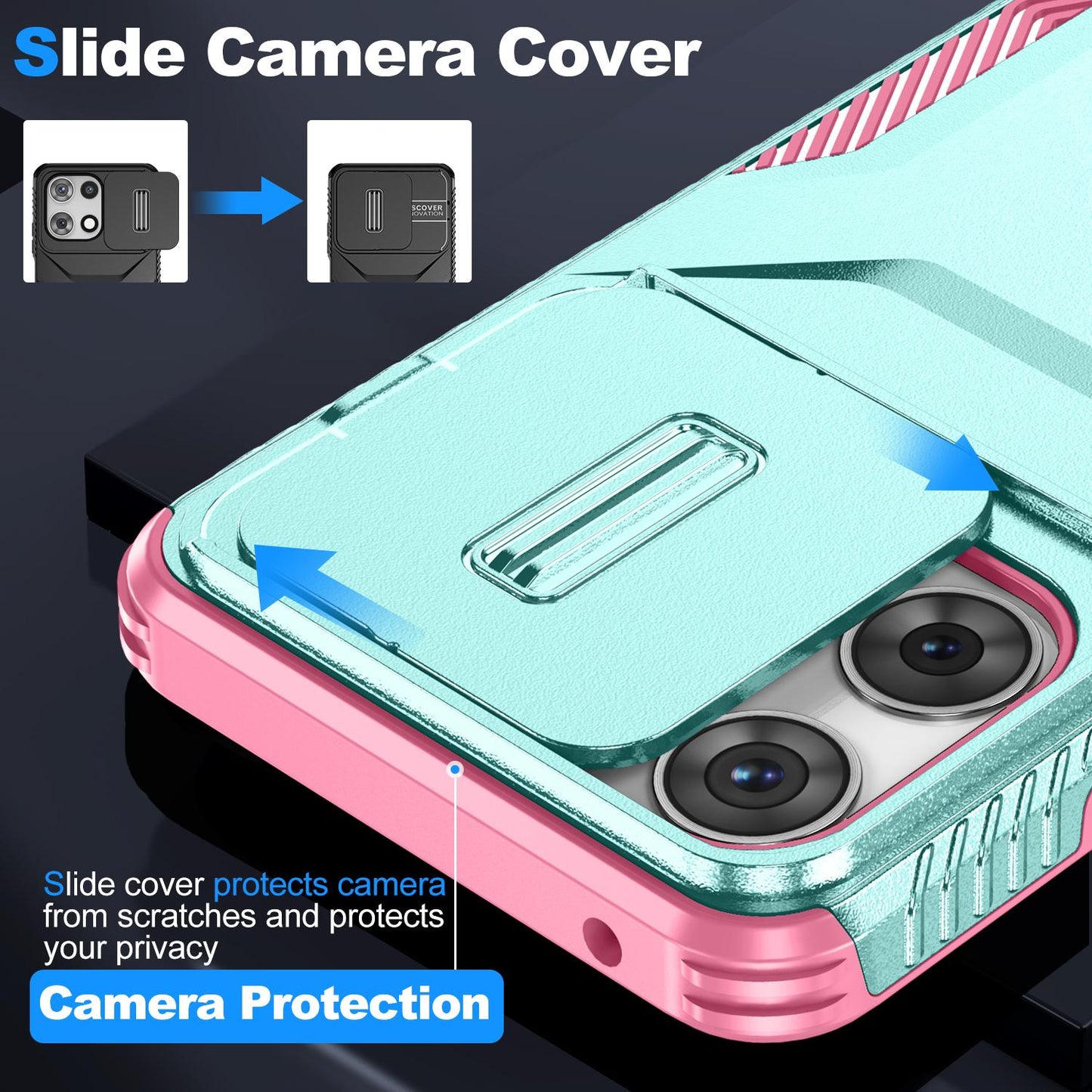 Motorola Moto G 5G 2025 Phone Case with Sliding Camshield | Military-Grade TPU & PC Protective Anti-Scratch Anti-Skid Cover, Durable Shockproof Design