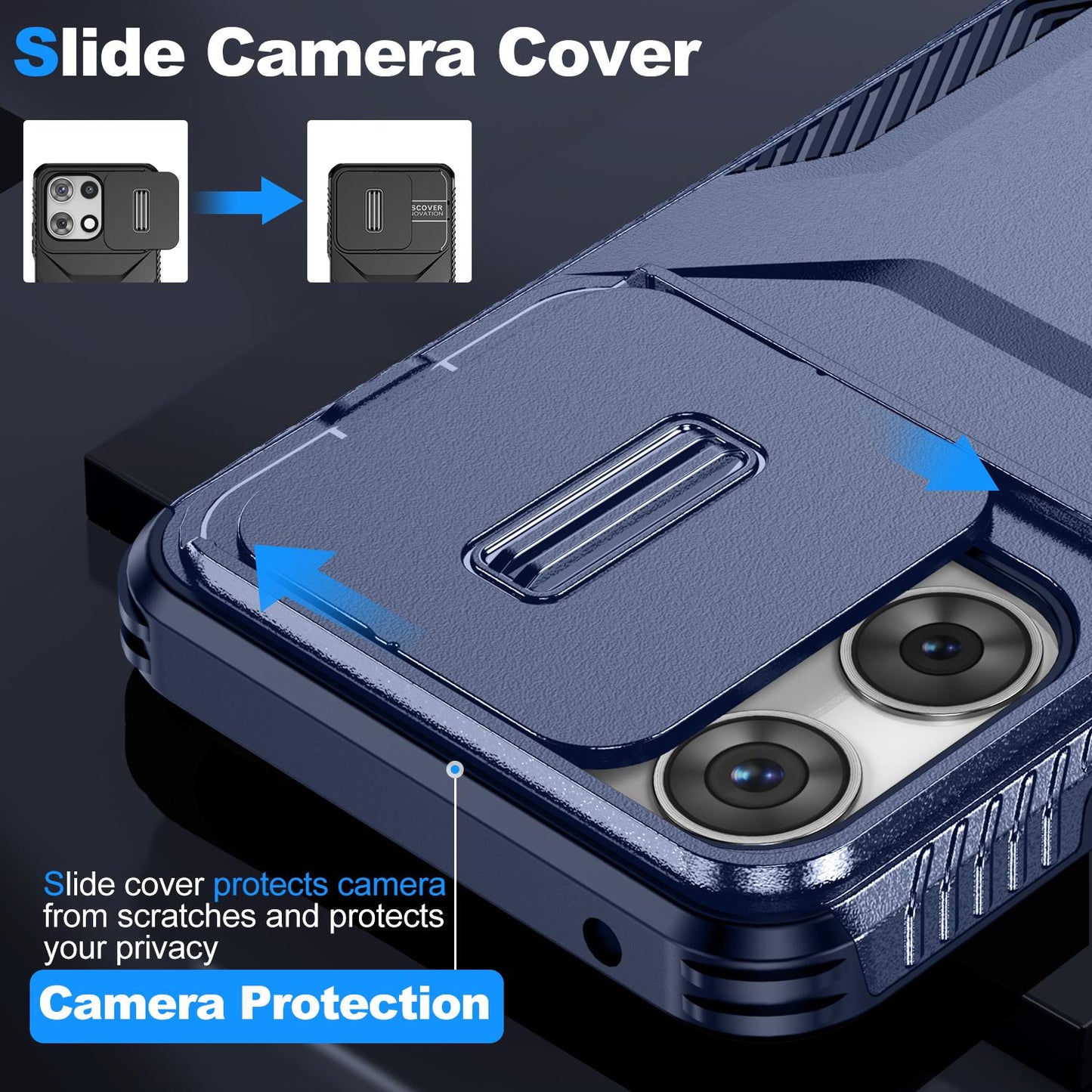 Motorola Moto G 5G 2025 Phone Case with Sliding Camshield | Military-Grade TPU & PC Protective Anti-Scratch Anti-Skid Cover, Durable Shockproof Design