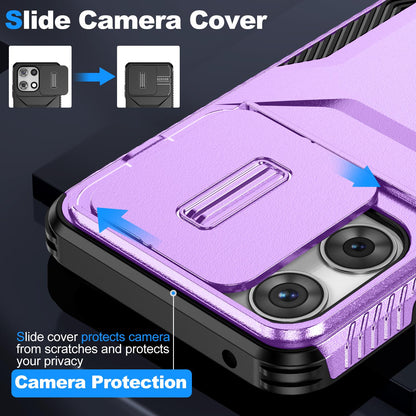 Motorola Moto G 5G 2025 Phone Case with Sliding Camshield | Military-Grade TPU & PC Protective Anti-Scratch Anti-Skid Cover, Durable Shockproof Design