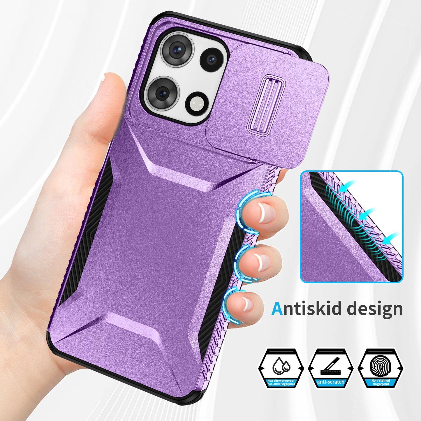 Motorola Moto G 5G 2025 Phone Case with Sliding Camshield | Military-Grade TPU & PC Protective Anti-Scratch Anti-Skid Cover, Durable Shockproof Design