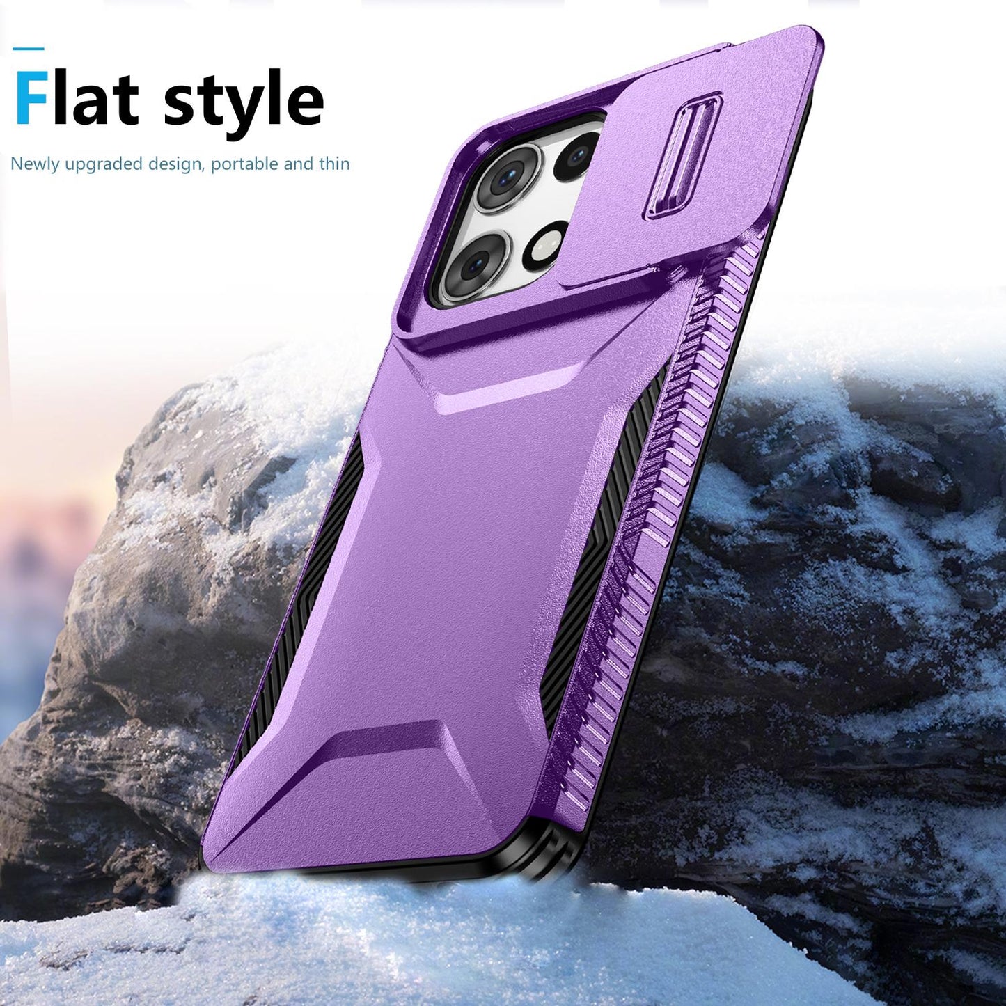 Motorola Moto G 5G 2025 Phone Case with Sliding Camshield | Military-Grade TPU & PC Protective Anti-Scratch Anti-Skid Cover, Durable Shockproof Design