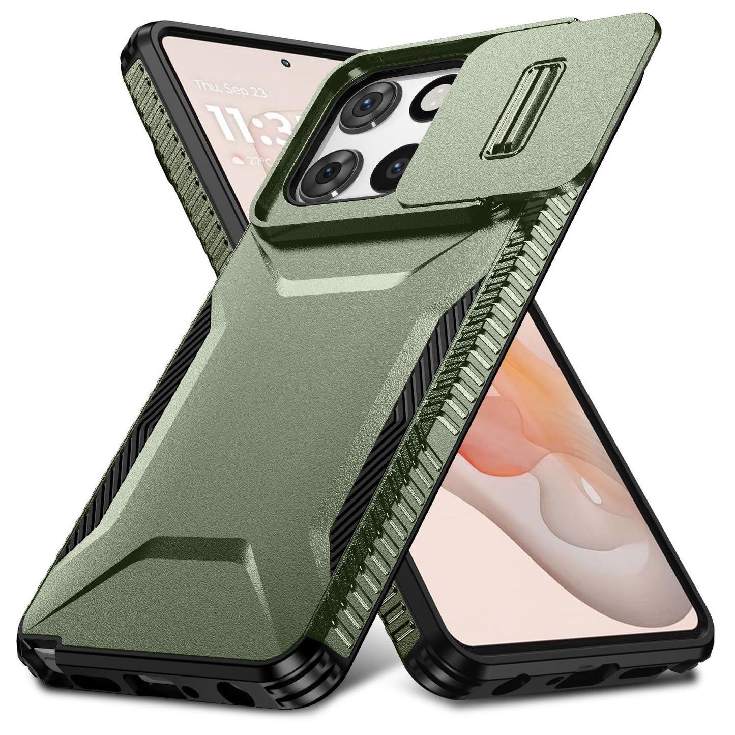 Motorola Moto G Stylus 5G 2025 Phone Case with Sliding Camshield | Military-Grade TPU & PC Protective Anti-Scratch Anti-Skid Cover, Durable Shockproof Design
