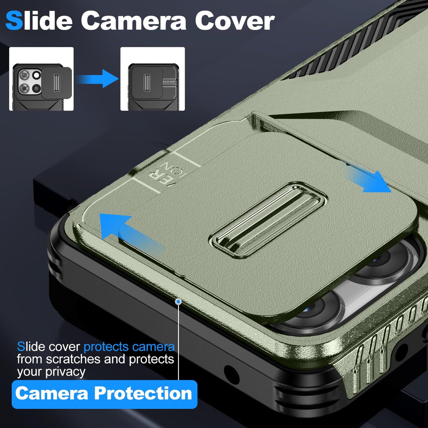 Motorola Moto G Stylus 5G 2025 Phone Case with Sliding Camshield | Military-Grade TPU & PC Protective Anti-Scratch Anti-Skid Cover, Durable Shockproof Design