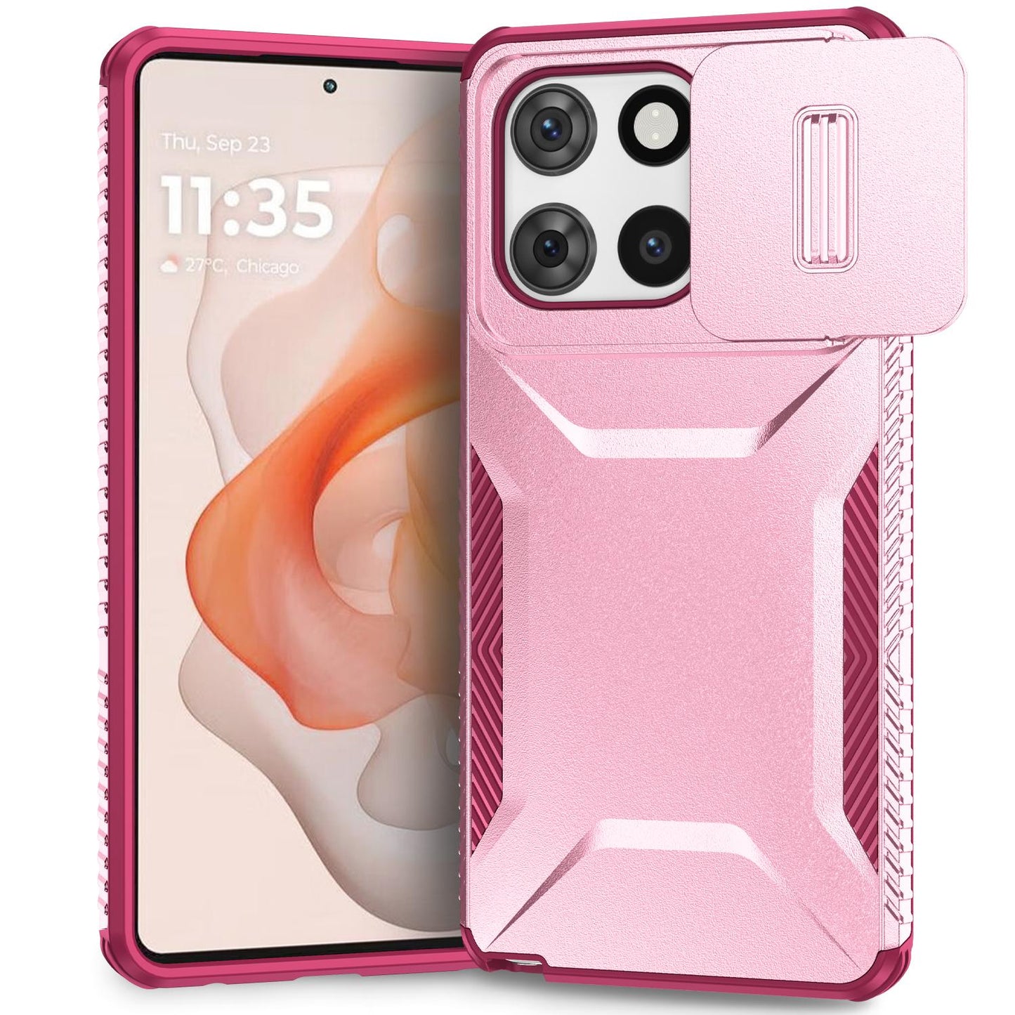 Motorola Moto G Stylus 5G 2025 Phone Case with Sliding Camshield | Military-Grade TPU & PC Protective Anti-Scratch Anti-Skid Cover, Durable Shockproof Design