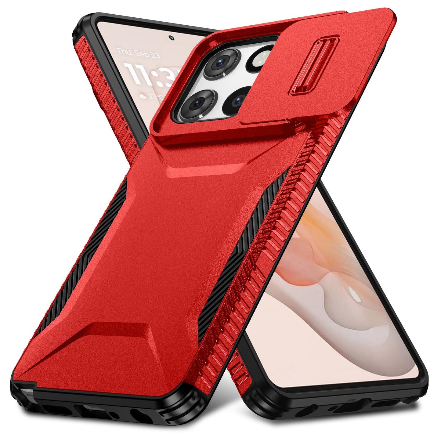 Motorola Moto G Stylus 5G 2025 Phone Case with Sliding Camshield | Military-Grade TPU & PC Protective Anti-Scratch Anti-Skid Cover, Durable Shockproof Design