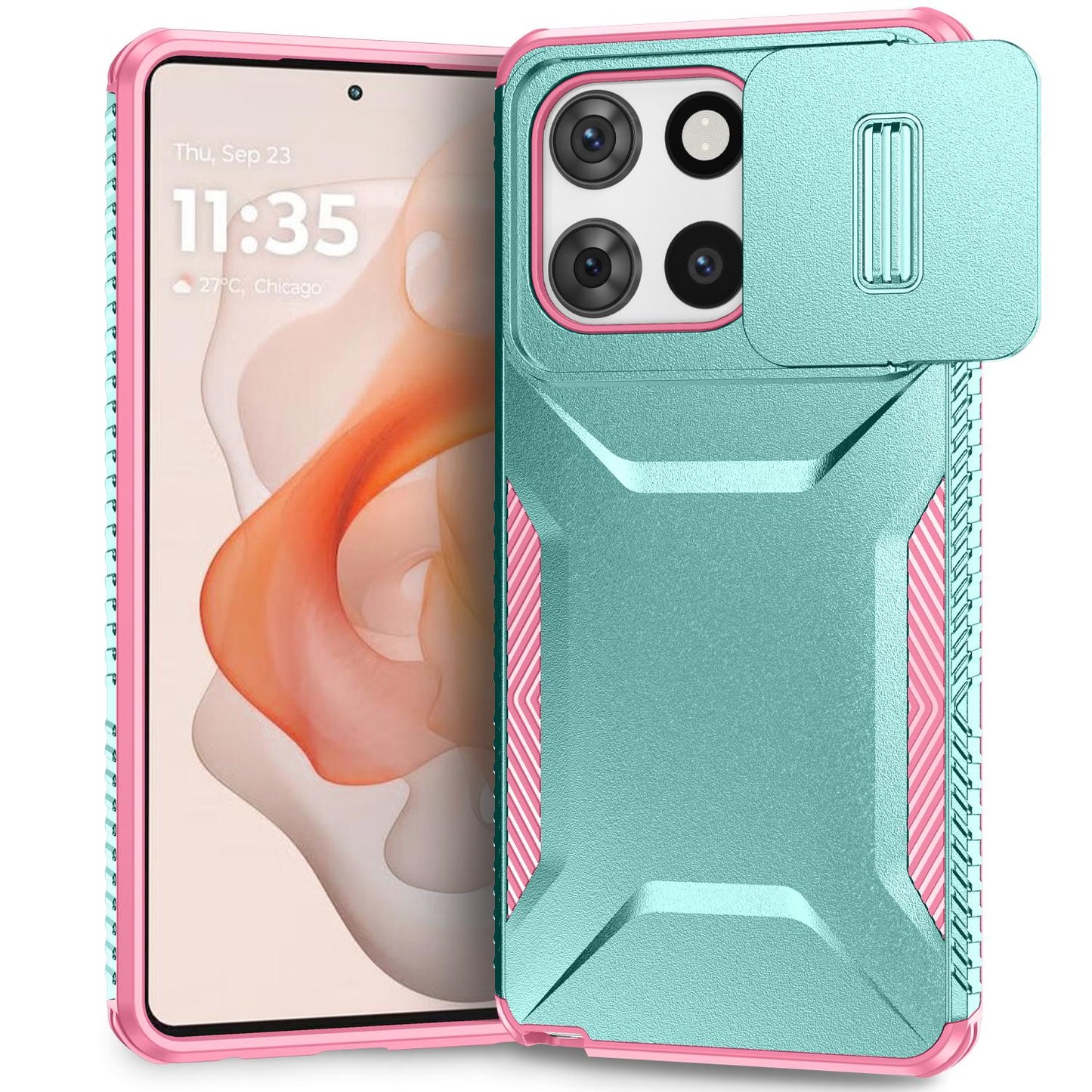 Motorola Moto G Stylus 5G 2025 Phone Case with Sliding Camshield | Military-Grade TPU & PC Protective Anti-Scratch Anti-Skid Cover, Durable Shockproof Design