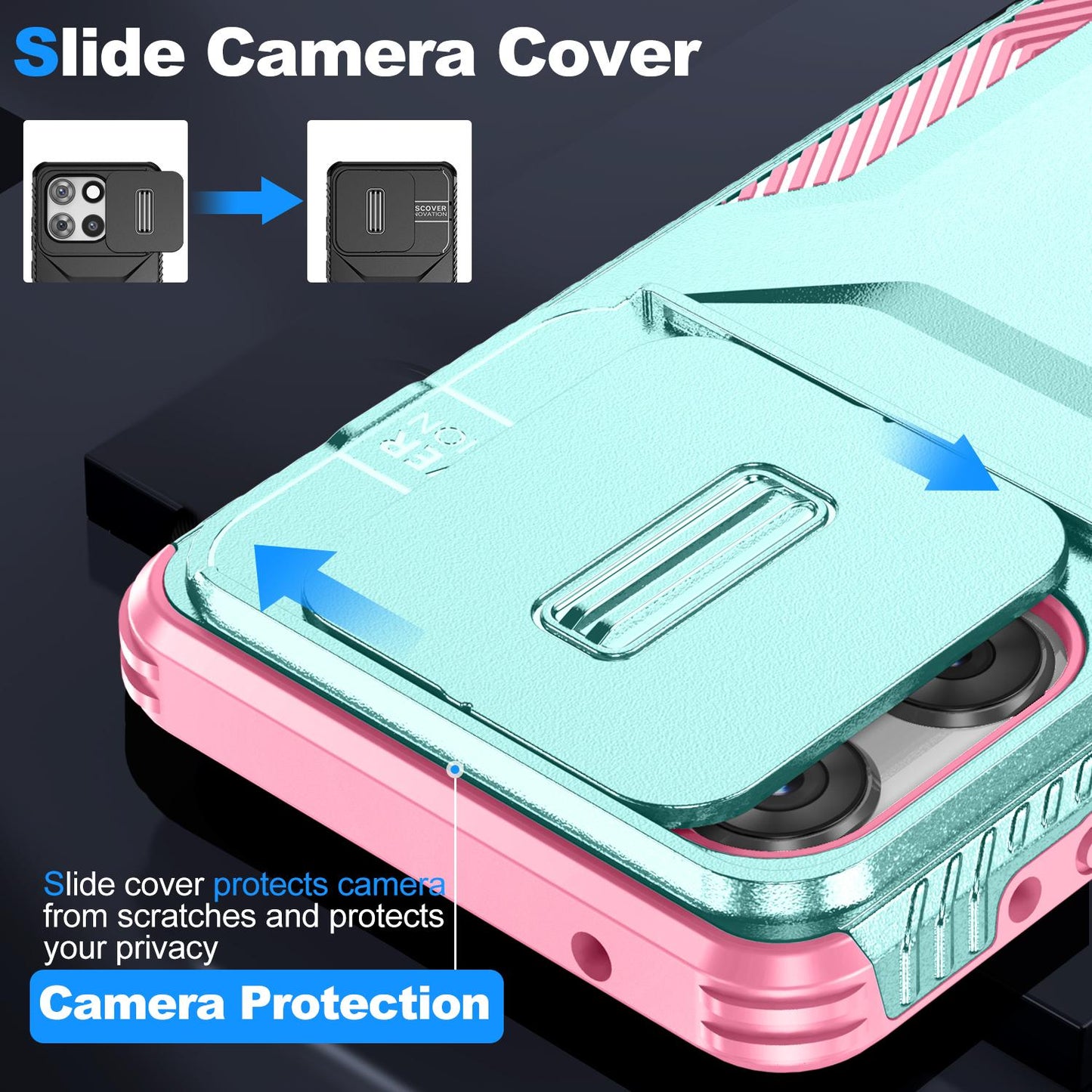 Motorola Moto G Stylus 5G 2025 Phone Case with Sliding Camshield | Military-Grade TPU & PC Protective Anti-Scratch Anti-Skid Cover, Durable Shockproof Design