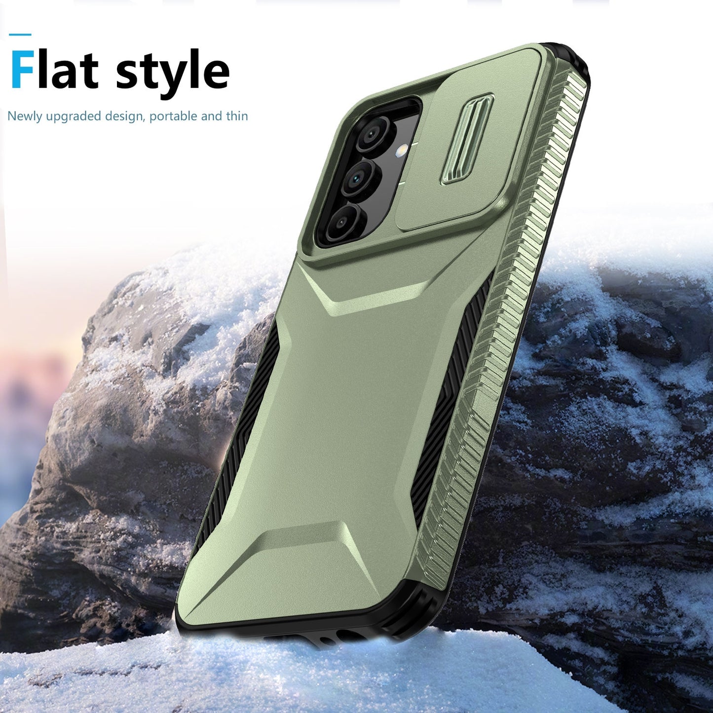 Samsung Galaxy A15 5G Phone Case with Sliding Camshield | Military-Grade TPU & PC Protective Anti-Scratch Anti-Skid Cover, Durable Shockproof Design