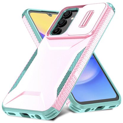 Samsung Galaxy A15 5G Phone Case with Sliding Camshield | Military-Grade TPU & PC Protective Anti-Scratch Anti-Skid Cover, Durable Shockproof Design