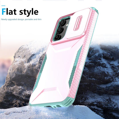 Samsung Galaxy A15 5G Phone Case with Sliding Camshield | Military-Grade TPU & PC Protective Anti-Scratch Anti-Skid Cover, Durable Shockproof Design