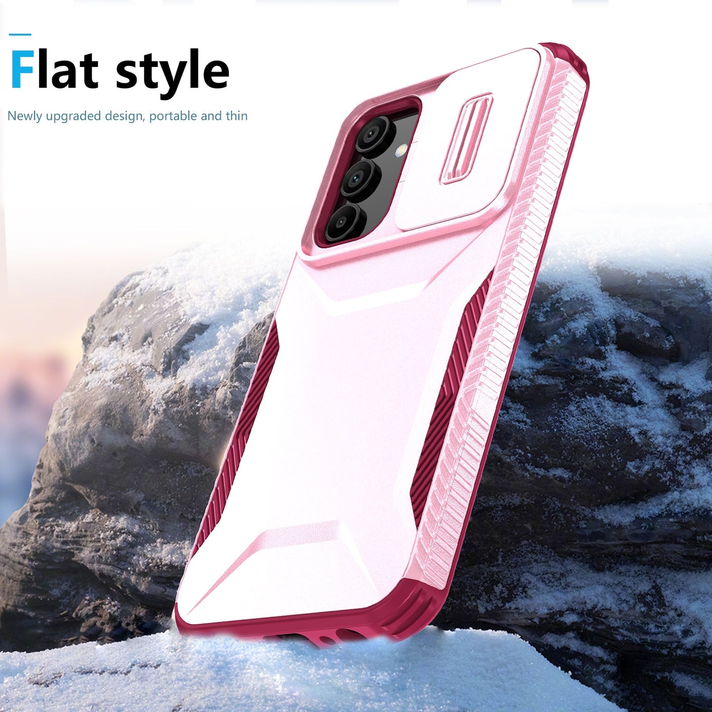 Samsung Galaxy A15 5G Phone Case with Sliding Camshield | Military-Grade TPU & PC Protective Anti-Scratch Anti-Skid Cover, Durable Shockproof Design