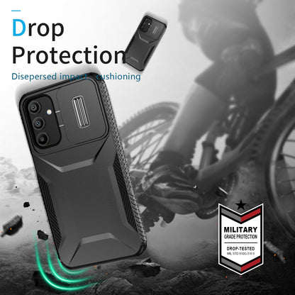 Samsung Galaxy A15 5G Phone Case with Sliding Camshield | Military-Grade TPU & PC Protective Anti-Scratch Anti-Skid Cover, Durable Shockproof Design